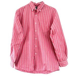 Ralph Lauren | Red Striped Button Down Collared Workwear Shirt